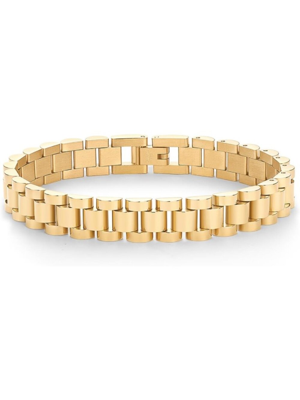 Waterproof 14K Gold Plated Chunky Link Bracelet | Two-Toned Stainless Steel